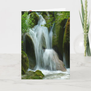 Waterfall Blossom Flower Orchid Peace Love Destiny Thank You Card
