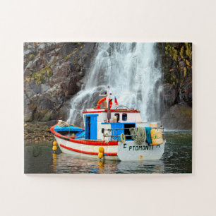 Waterfall & boat 30-pc jigsaw puzzle