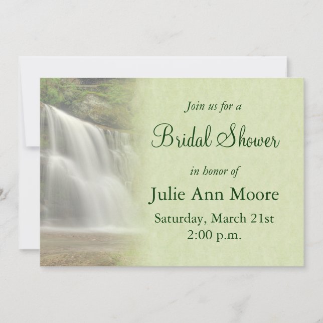 Waterfall Bridal Shower Invitation (Front)