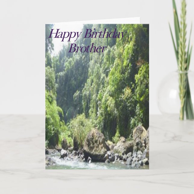 Waterfall Brother Birthday Card (Front)