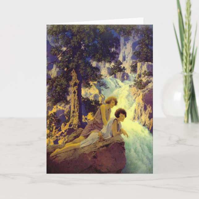 "Waterfall", by Maxfield Parrish Card (Front)