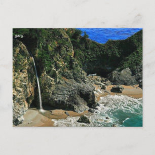 Waterfall by the Sea Postcard