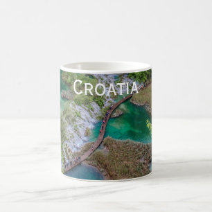 Waterfall cascade of Plitvice lakes park Coffee Mu Mug