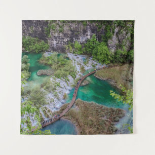 Waterfall cascade of Plitvice lakes park Tapestry