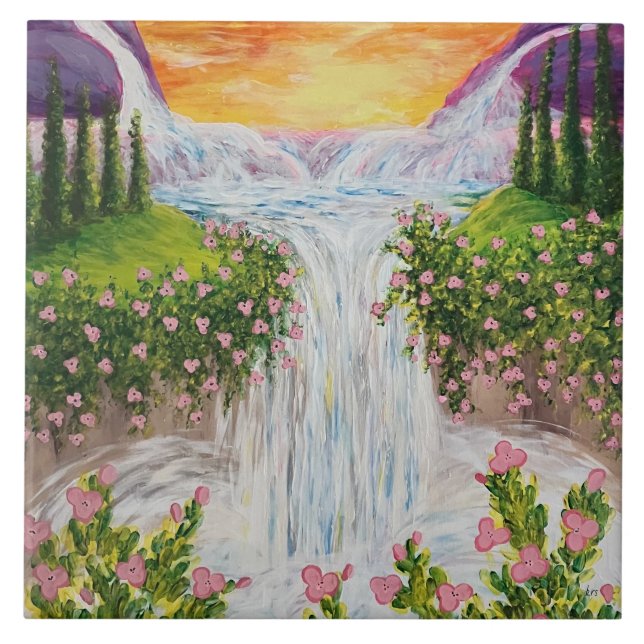 Waterfall Ceramic Tile (Front)