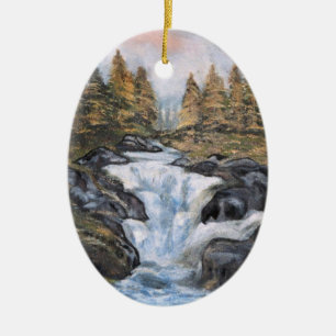 Waterfall Ceramic Tree Decoration