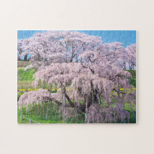 waterfall cherry blossom tree jigsaw puzzle