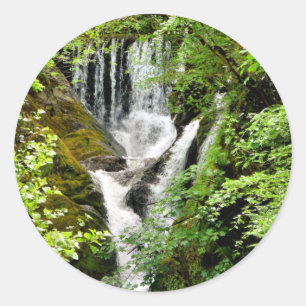 WATERFALL   CLASSIC ROUND STICKER