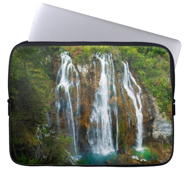 Waterfall elevated view, Croatia Laptop Sleeve (Front)