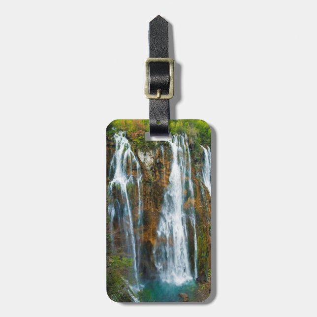 Waterfall elevated view, Croatia Luggage Tag (Front Vertical)