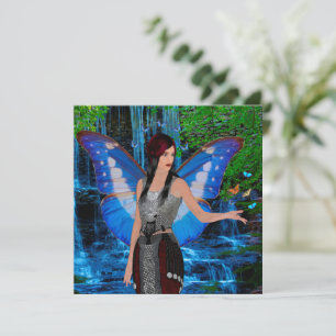 Waterfall fairy card