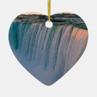 Waterfall Falling Love Niagara Ontario Canada Ceramic Ornament