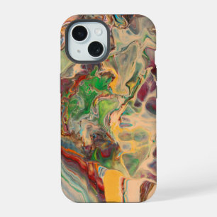 Waterfall Flow Paint Art iPhone 15 Case