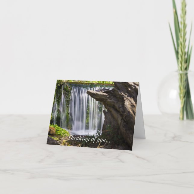 Waterfall Focused Thinking Of You Card (Front)
