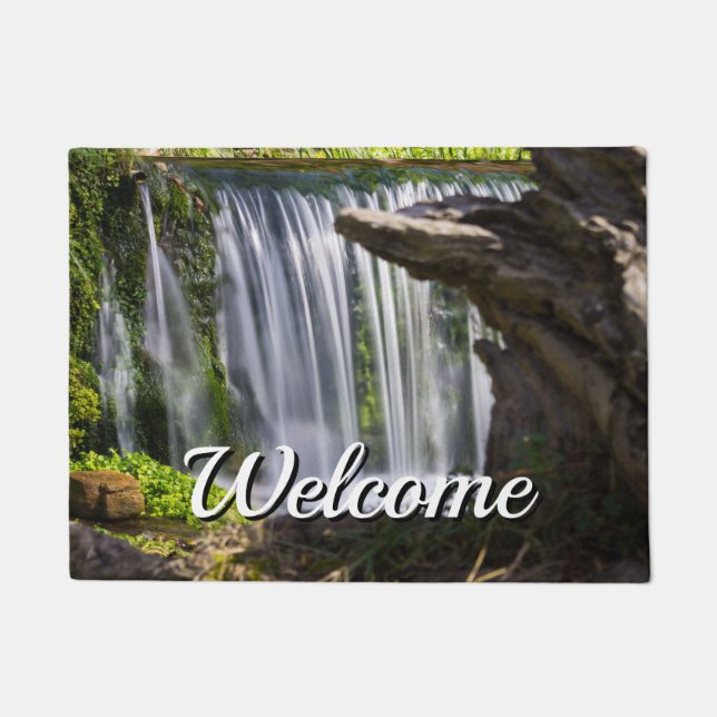 Waterfall Focused Welcome Doormat (Front)