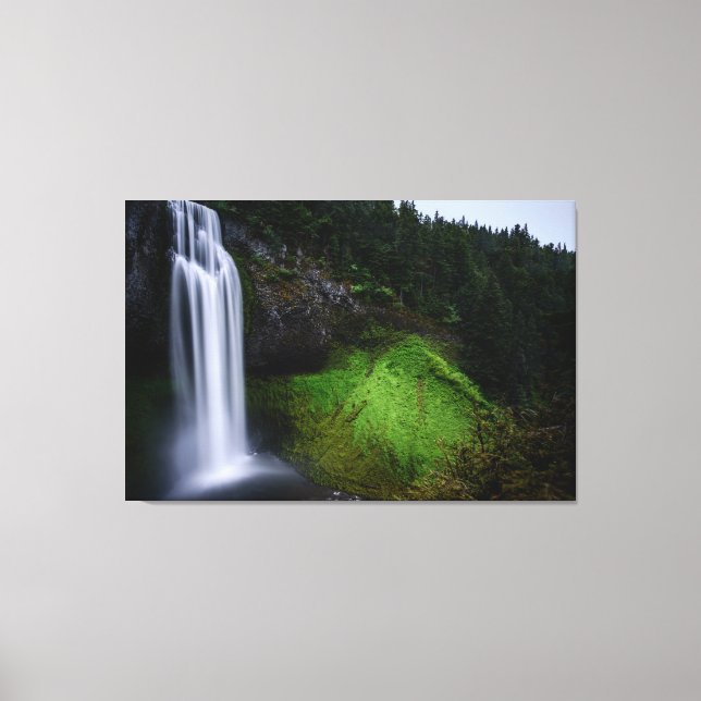 Waterfall forest canvas print (Front)