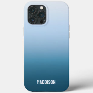 Waterfall Gradient Teal and Navy Cool Colour iPhone 13 Pro Max Case
