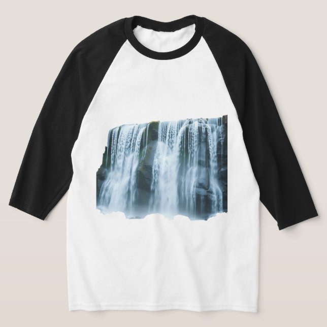 Waterfall Graphics Men's 3/4 Sleeve Raglan T-Shirt (Laydown)