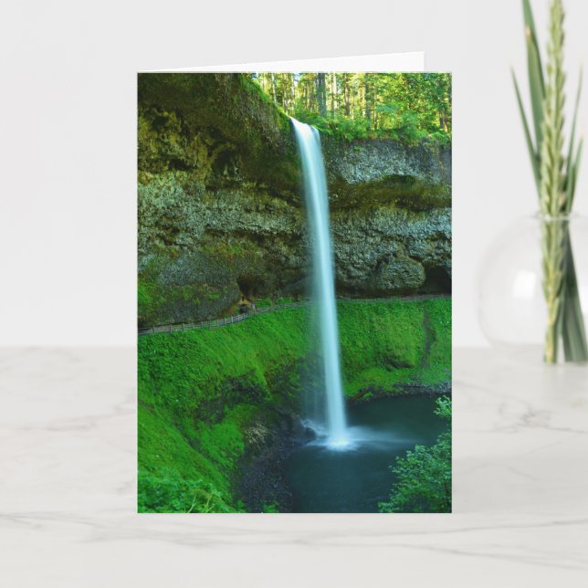 Waterfall Greeting Card (Front)
