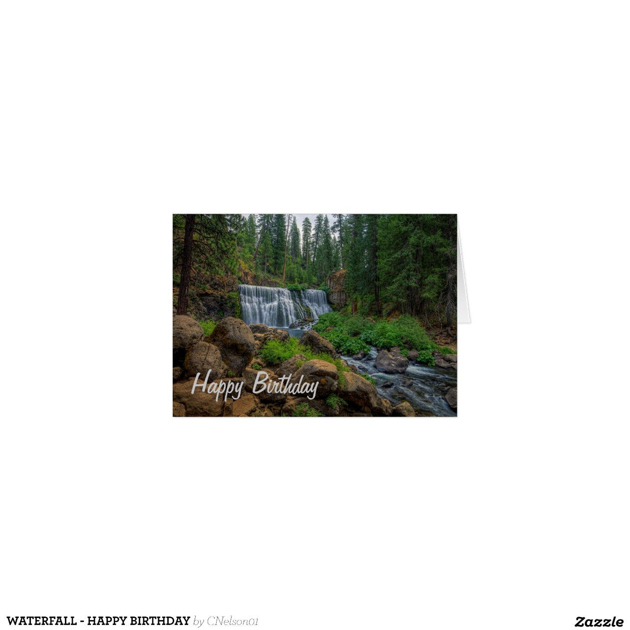 WATERFALL - HAPPY BIRTHDAY | Zazzle