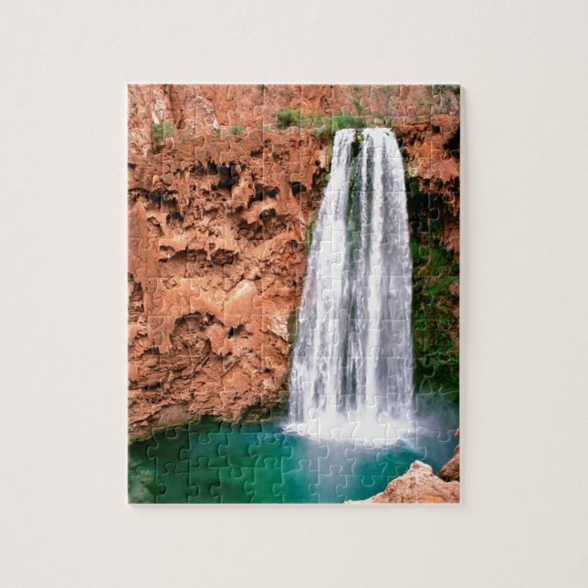 Waterfall Havasupai Mooni Grand Canyon Arizona Jigsaw Puzzle (Vertical)