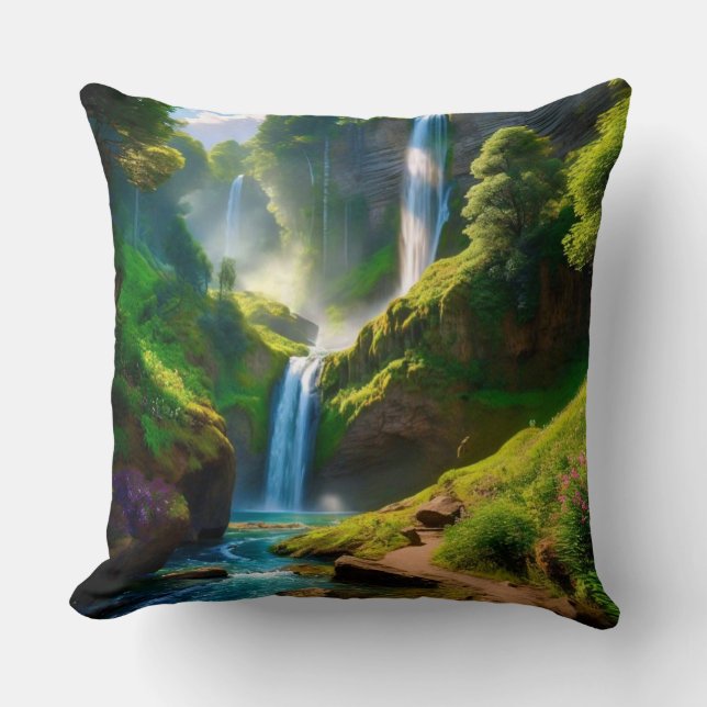 Waterfall Haven  Cushion (Front)