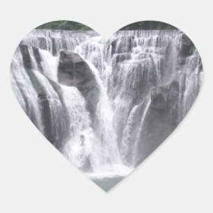 Waterfall  Heart Sticker