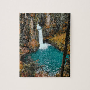Waterfall Hidden in the Woods Jigsaw Puzzle