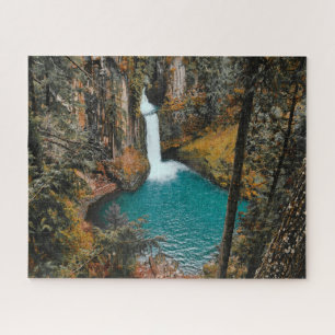 Waterfall Hidden in the Woods Jigsaw Puzzle