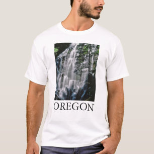 Waterfall in forest, Oregon T-Shirt