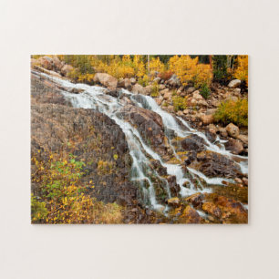 Waterfall In Grand Teton National Park Jigsaw Puzzle
