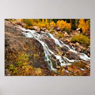 Waterfall In Grand Teton National Park Poster
