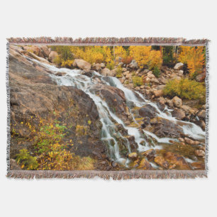 Waterfall In Grand Teton National Park Throw Blanket