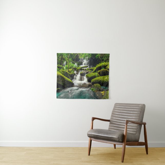 Waterfall in Jungle | Phu Tub Berk Mountain Tapestry (In Situ (Horizontal))