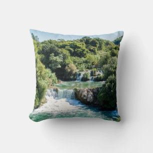 Waterfall in Krka National Park - Dalmatia,Croatia Cushion
