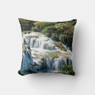 Waterfall in Krka National Park - Dalmatia,Croatia Cushion
