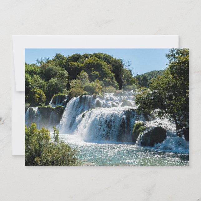 Waterfall in Krka National Park - Dalmatia,Croatia Invitation (Front)