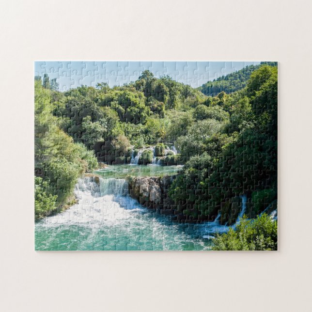 Waterfall in Krka National Park - Dalmatia,Croatia Jigsaw Puzzle (Horizontal)