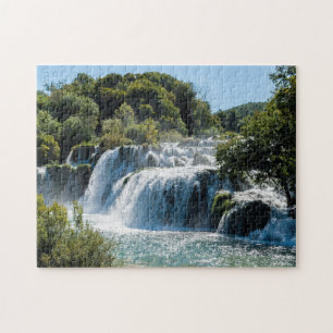 Waterfall in Krka National Park - Dalmatia,Croatia Jigsaw Puzzle