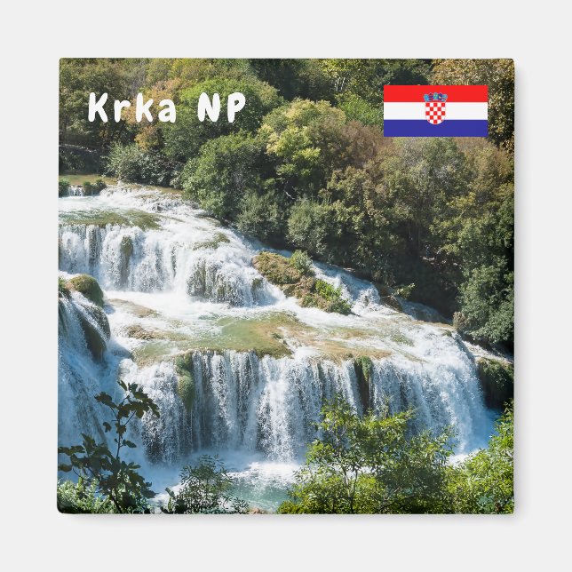 Waterfall in Krka National Park - Dalmatia,Croatia Magnet (Front)