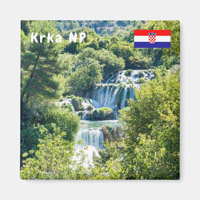 Waterfall in Krka National Park - Dalmatia,Croatia Magnet (Front)