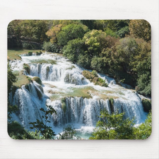 Waterfall in Krka National Park - Dalmatia,Croatia Mouse Pad (Front)