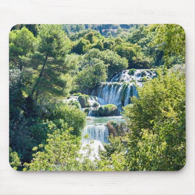 Waterfall in Krka National Park - Dalmatia,Croatia Mouse Pad (Front)