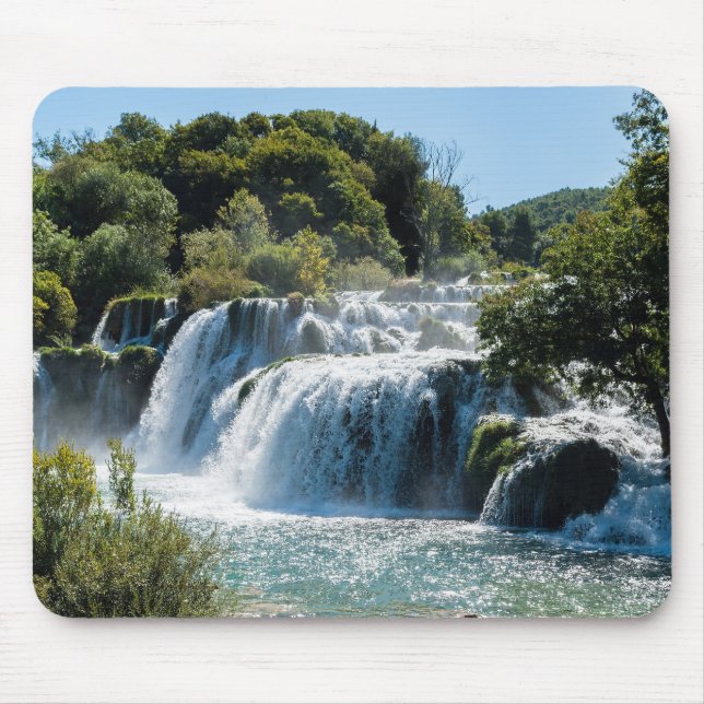 Waterfall in Krka National Park - Dalmatia,Croatia Mouse Pad (Front)