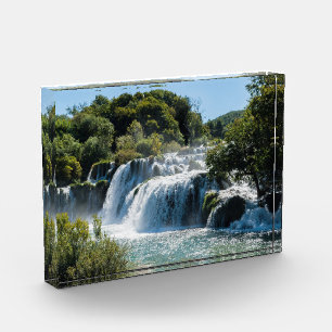 Waterfall in Krka National Park - Dalmatia,Croatia Photo Block