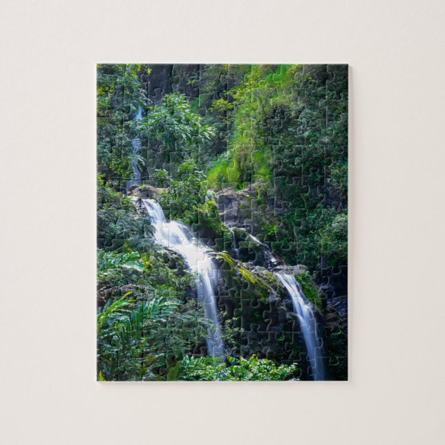 Waterfall in Maui Hawaii Jigsaw Puzzle (Vertical)