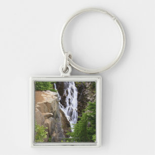 Waterfall in Mount Rainier National Park Key Ring