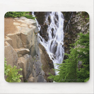 Waterfall in Mount Rainier National Park Mouse Pad