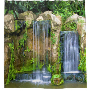 Waterfall in Natureland Shower Curtain
