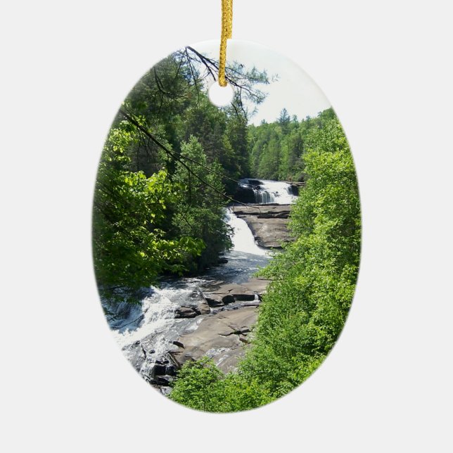 WATERFALL in NC Ceramic Tree Decoration (Front)